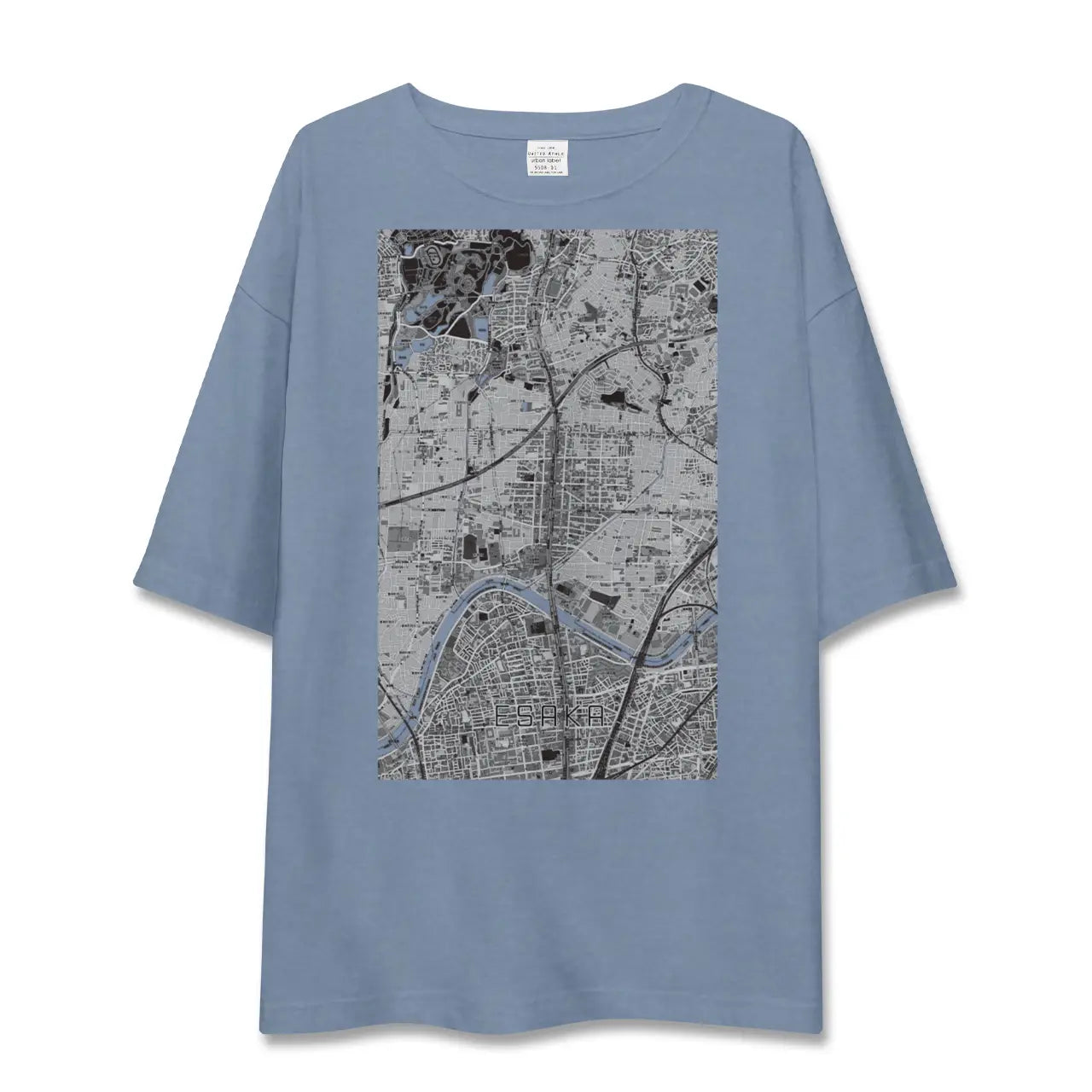 【江坂（大阪府）】地図柄ビッグシルエットTシャツ