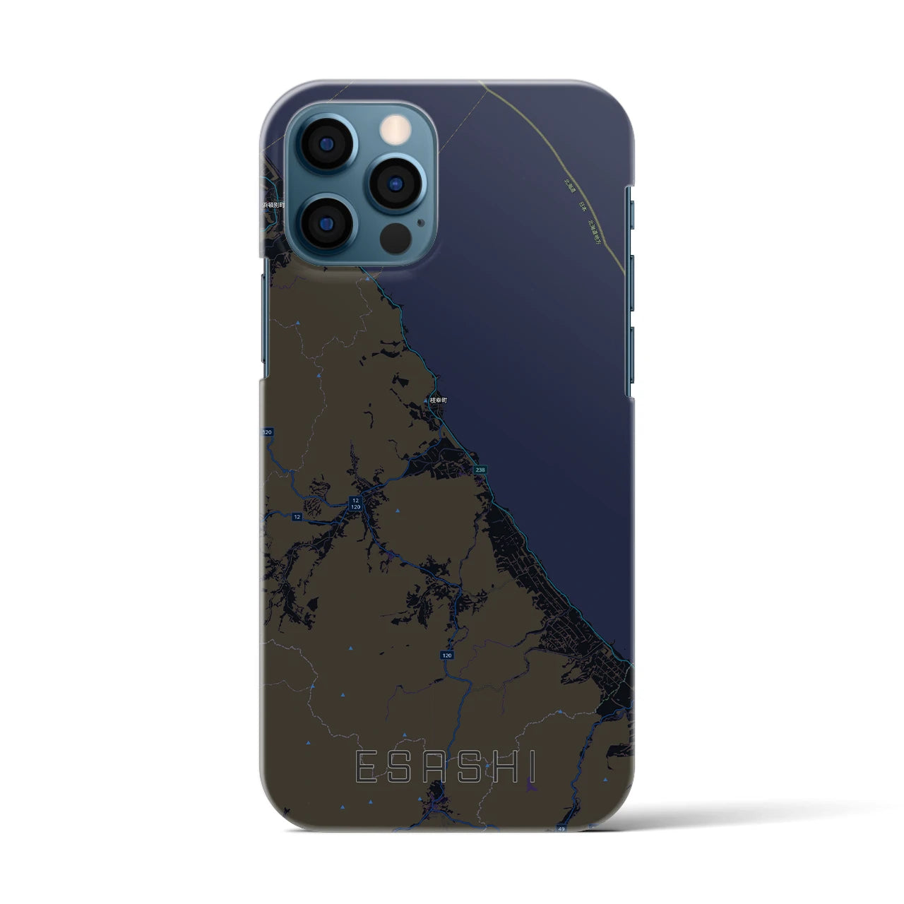 【枝幸（北海道）】地図柄iPhoneケース（バックカバータイプ）