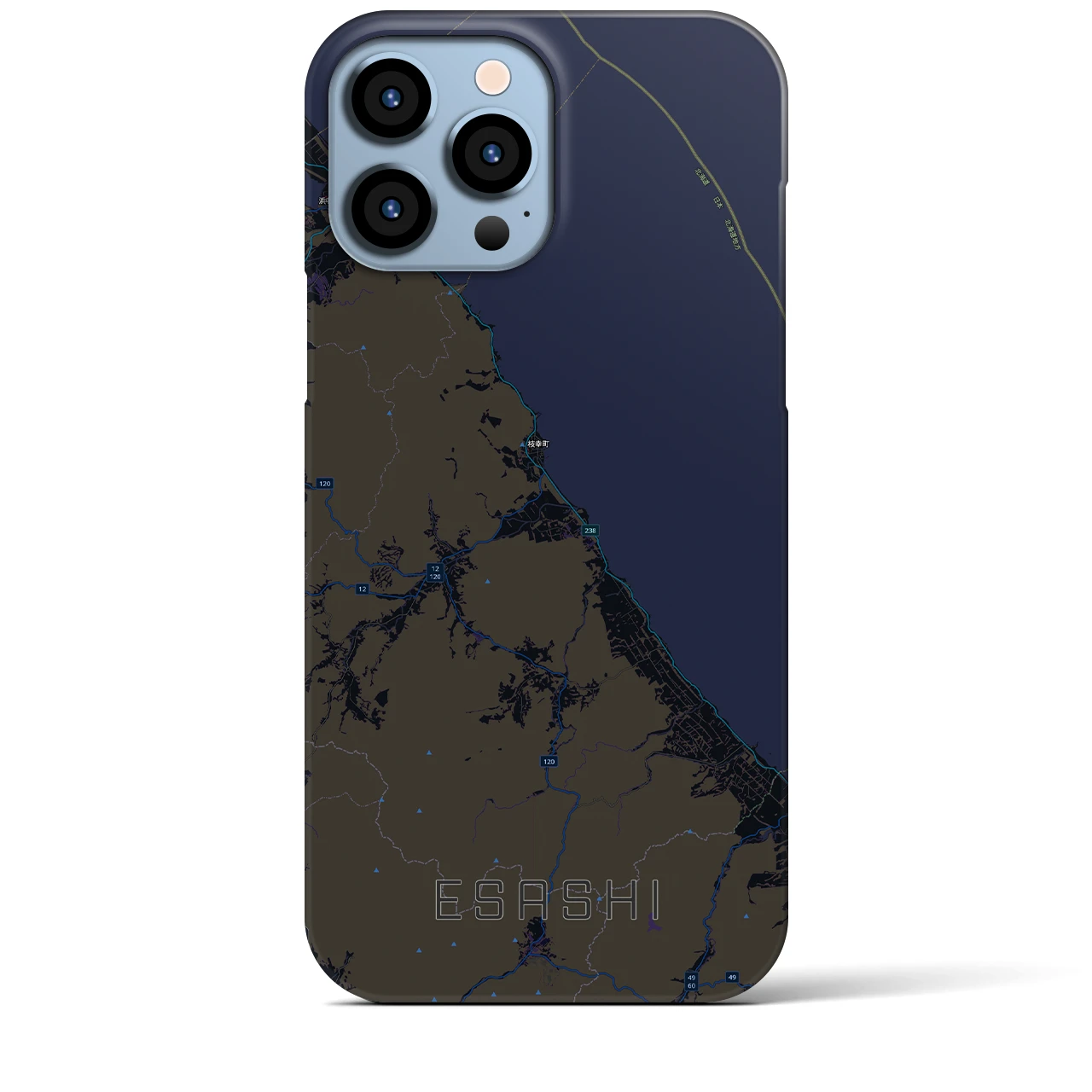 【枝幸（北海道）】地図柄iPhoneケース（バックカバータイプ）