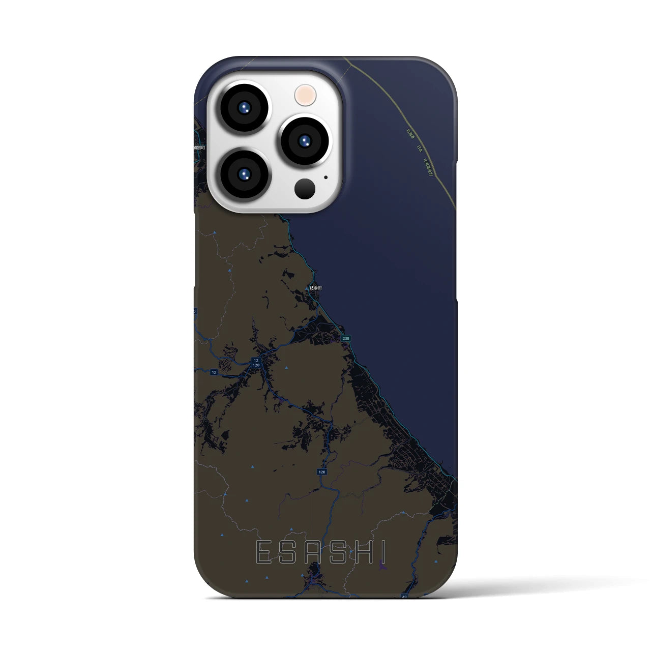 【枝幸（北海道）】地図柄iPhoneケース（バックカバータイプ）