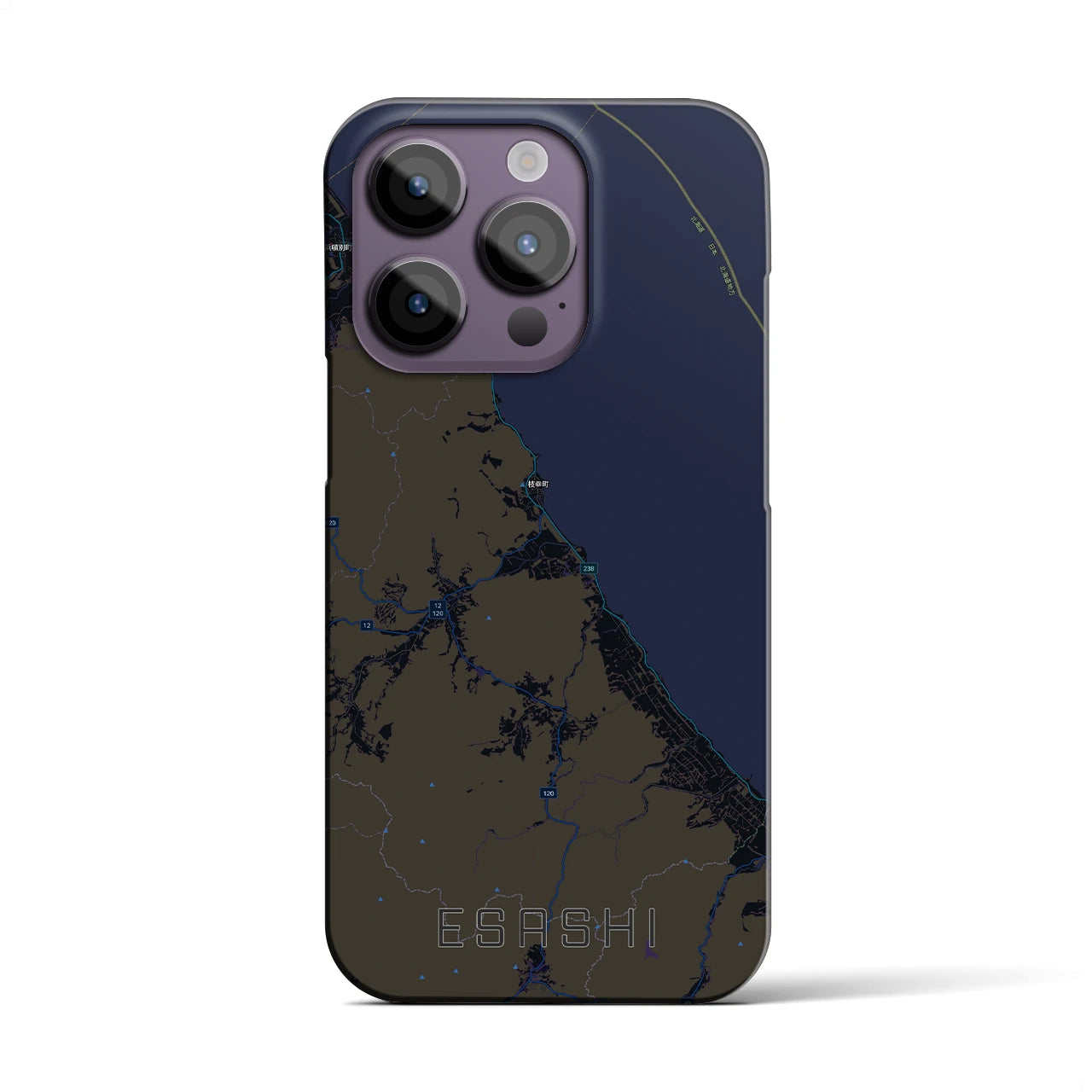 【枝幸（北海道）】地図柄iPhoneケース（バックカバータイプ）
