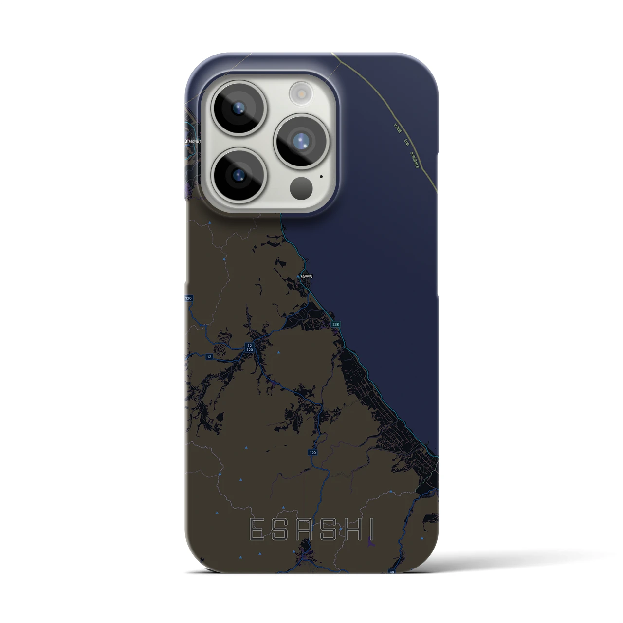 【枝幸（北海道）】地図柄iPhoneケース（バックカバータイプ）