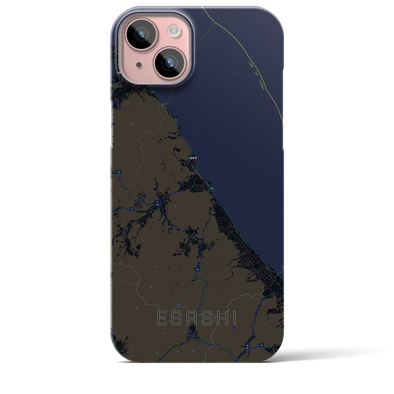 【枝幸（北海道）】地図柄iPhoneケース（バックカバータイプ）