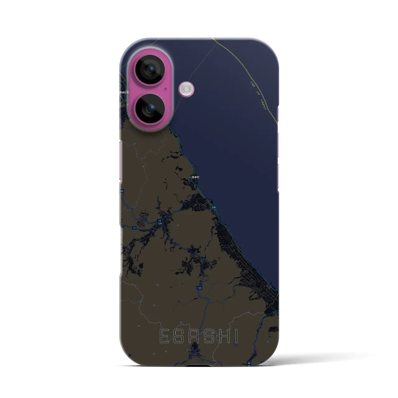 【枝幸（北海道）】地図柄iPhoneケース（バックカバータイプ）