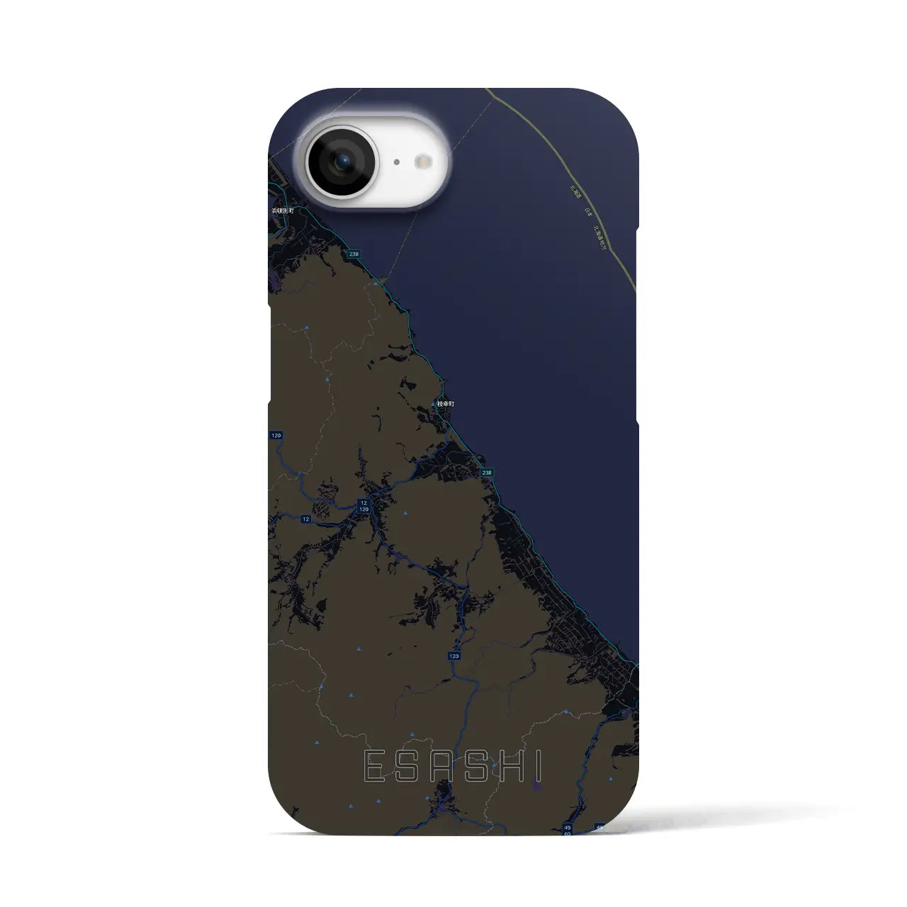 【枝幸（北海道）】地図柄iPhoneケース（バックカバータイプ）