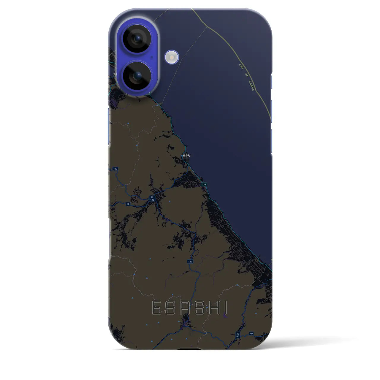 【枝幸（北海道）】地図柄iPhoneケース（バックカバータイプ）
