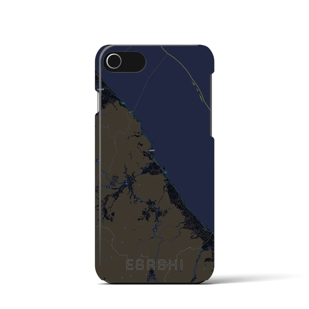 【枝幸（北海道）】地図柄iPhoneケース（バックカバータイプ）