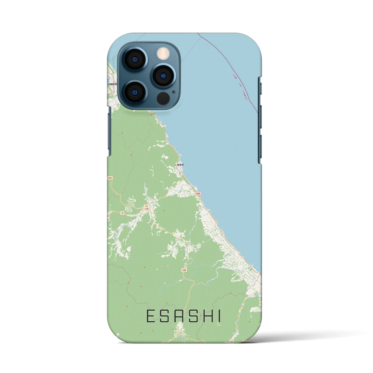 【枝幸（北海道）】地図柄iPhoneケース（バックカバータイプ）