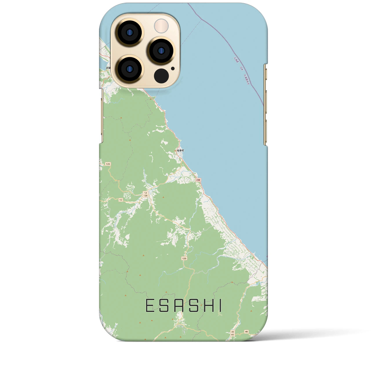 【枝幸（北海道）】地図柄iPhoneケース（バックカバータイプ）
