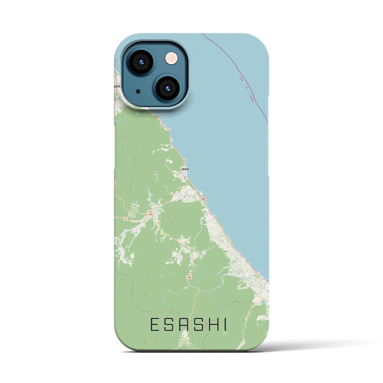 【枝幸（北海道）】地図柄iPhoneケース（バックカバータイプ）