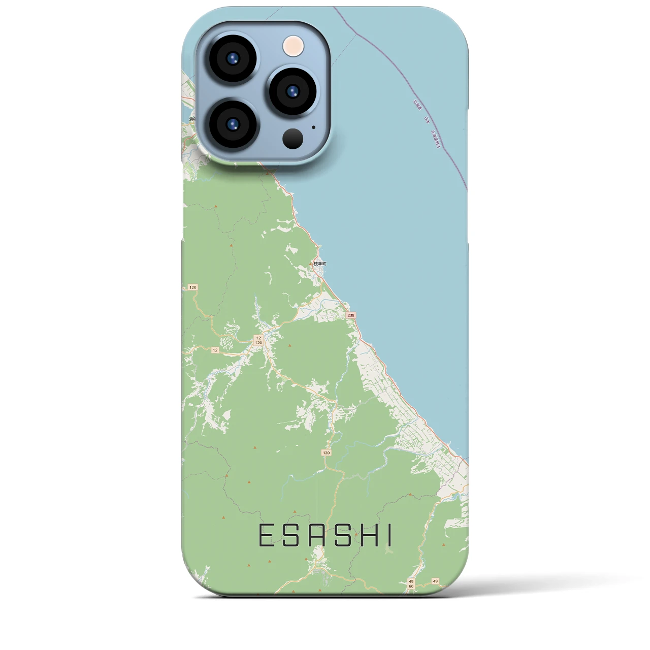 【枝幸（北海道）】地図柄iPhoneケース（バックカバータイプ）