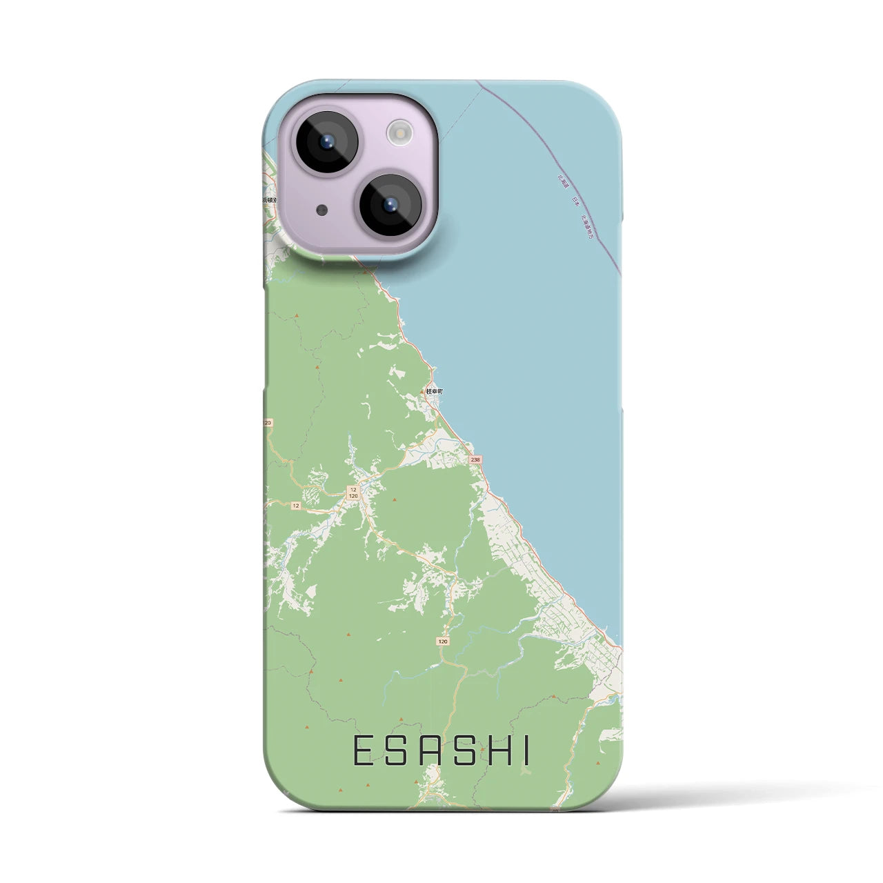 【枝幸（北海道）】地図柄iPhoneケース（バックカバータイプ）