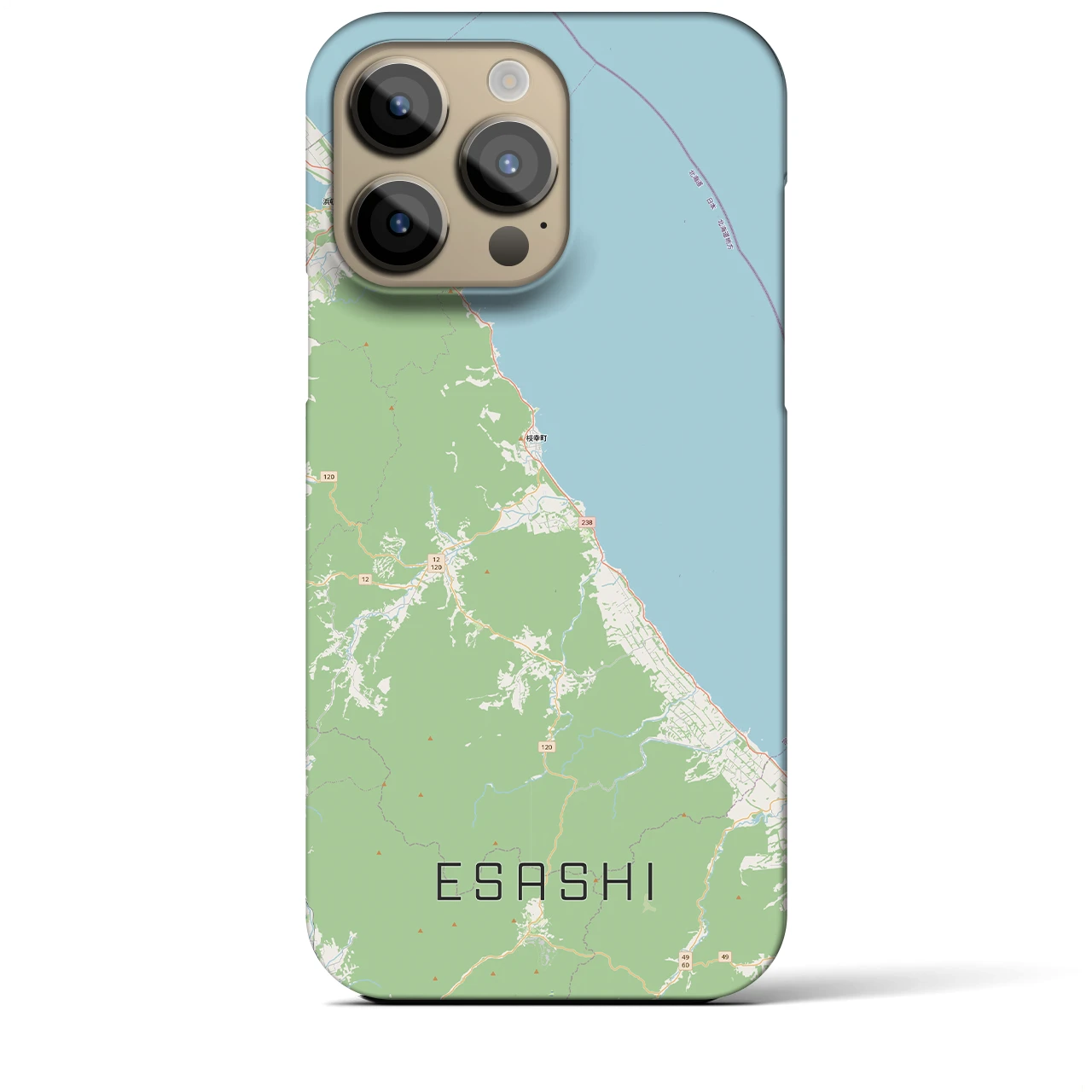 【枝幸（北海道）】地図柄iPhoneケース（バックカバータイプ）
