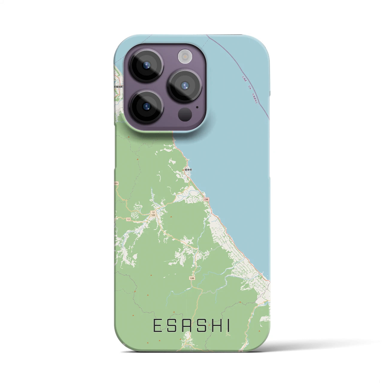 【枝幸（北海道）】地図柄iPhoneケース（バックカバータイプ）