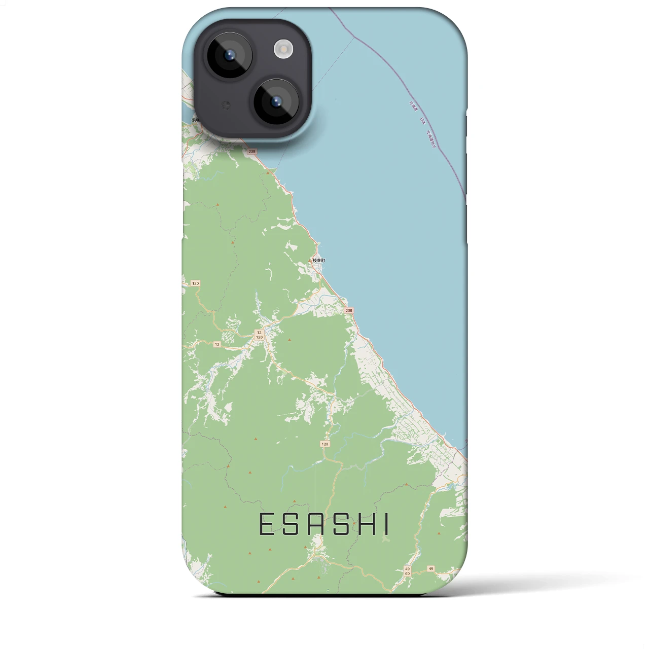 【枝幸（北海道）】地図柄iPhoneケース（バックカバータイプ）