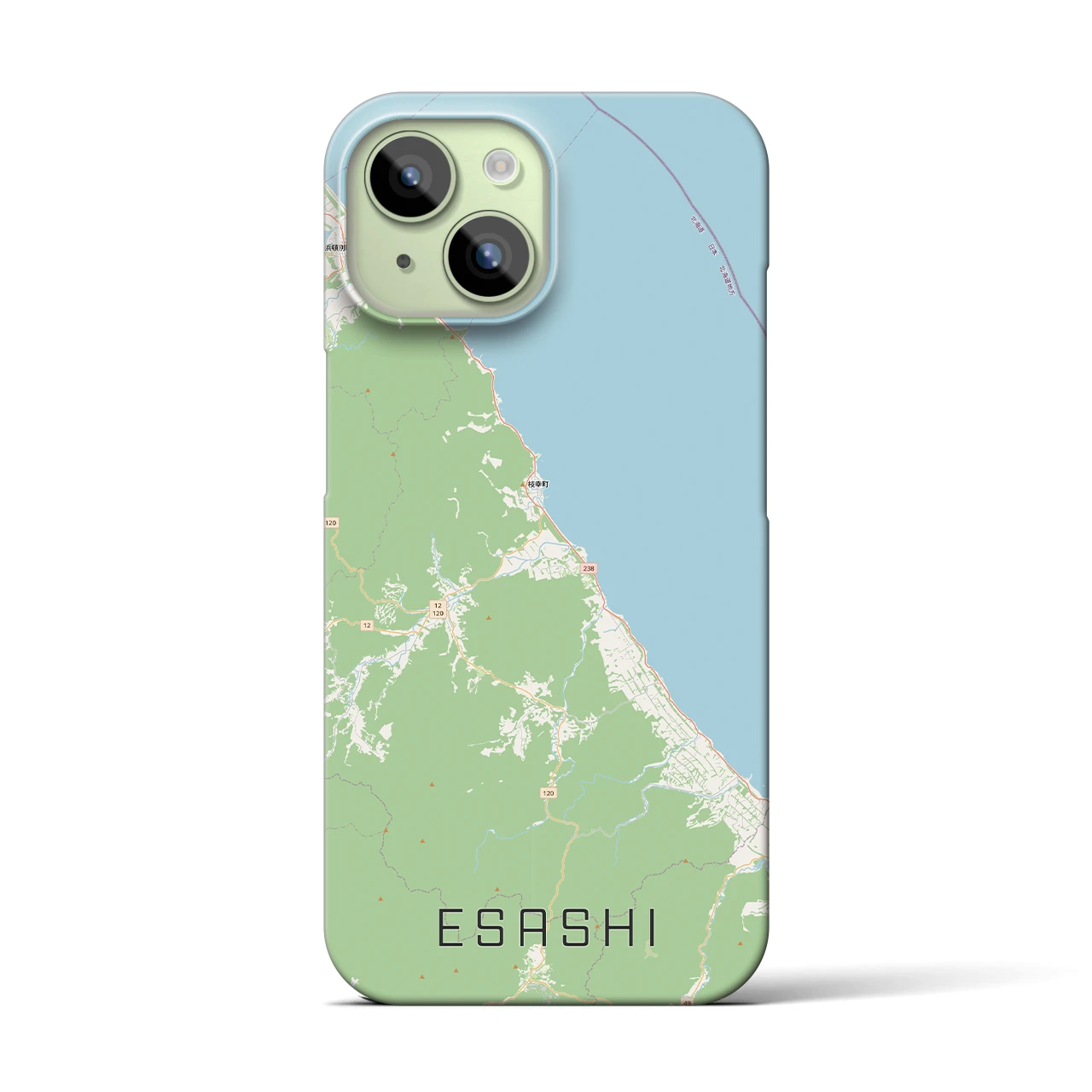 【枝幸（北海道）】地図柄iPhoneケース（バックカバータイプ）