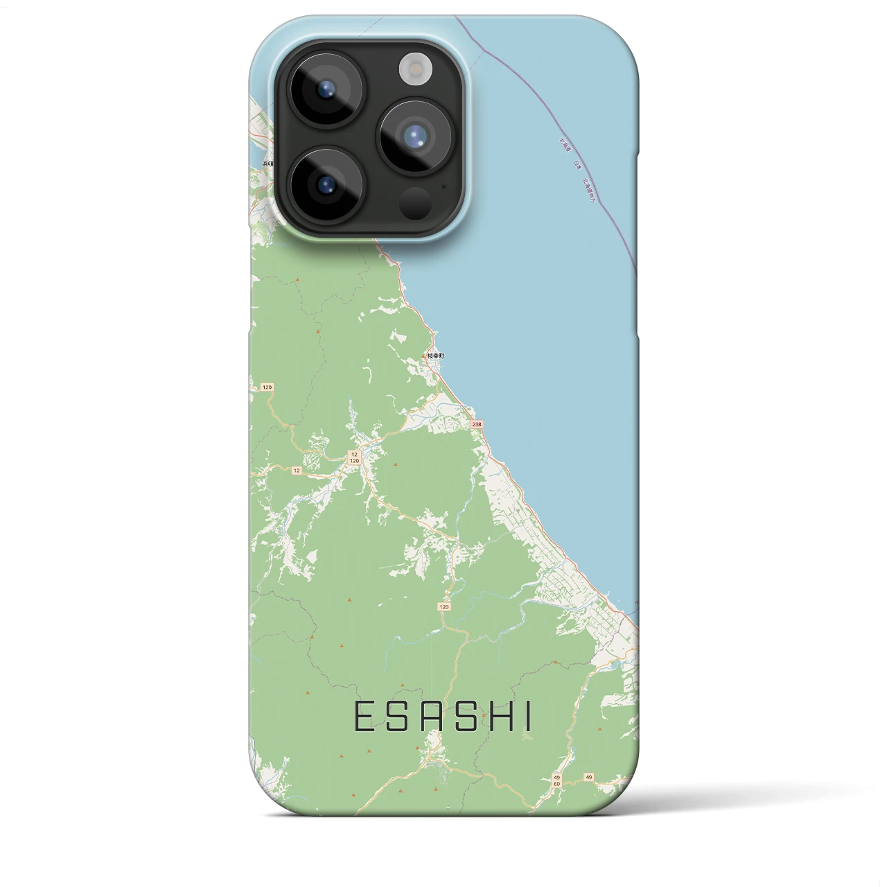 【枝幸（北海道）】地図柄iPhoneケース（バックカバータイプ）