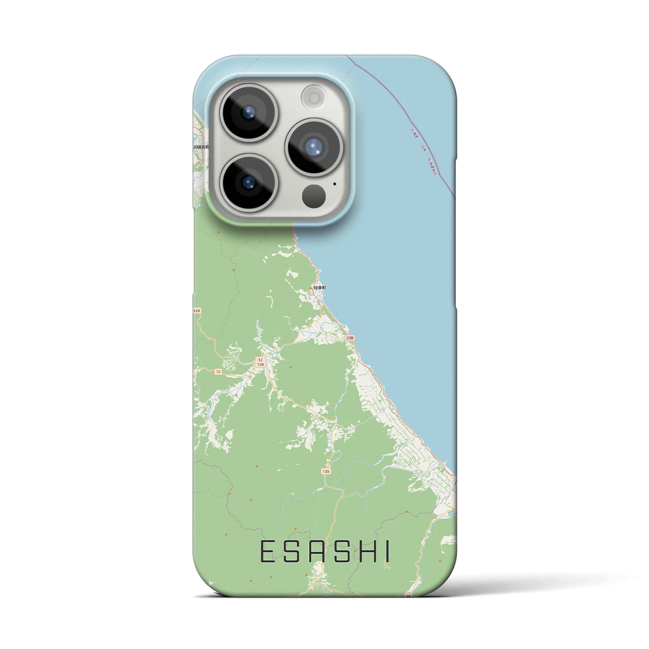 【枝幸（北海道）】地図柄iPhoneケース（バックカバータイプ）