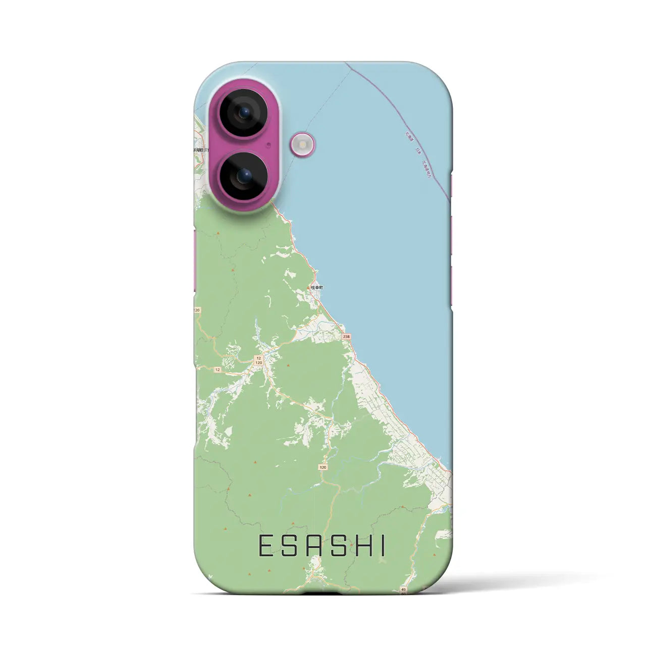 【枝幸（北海道）】地図柄iPhoneケース（バックカバータイプ）