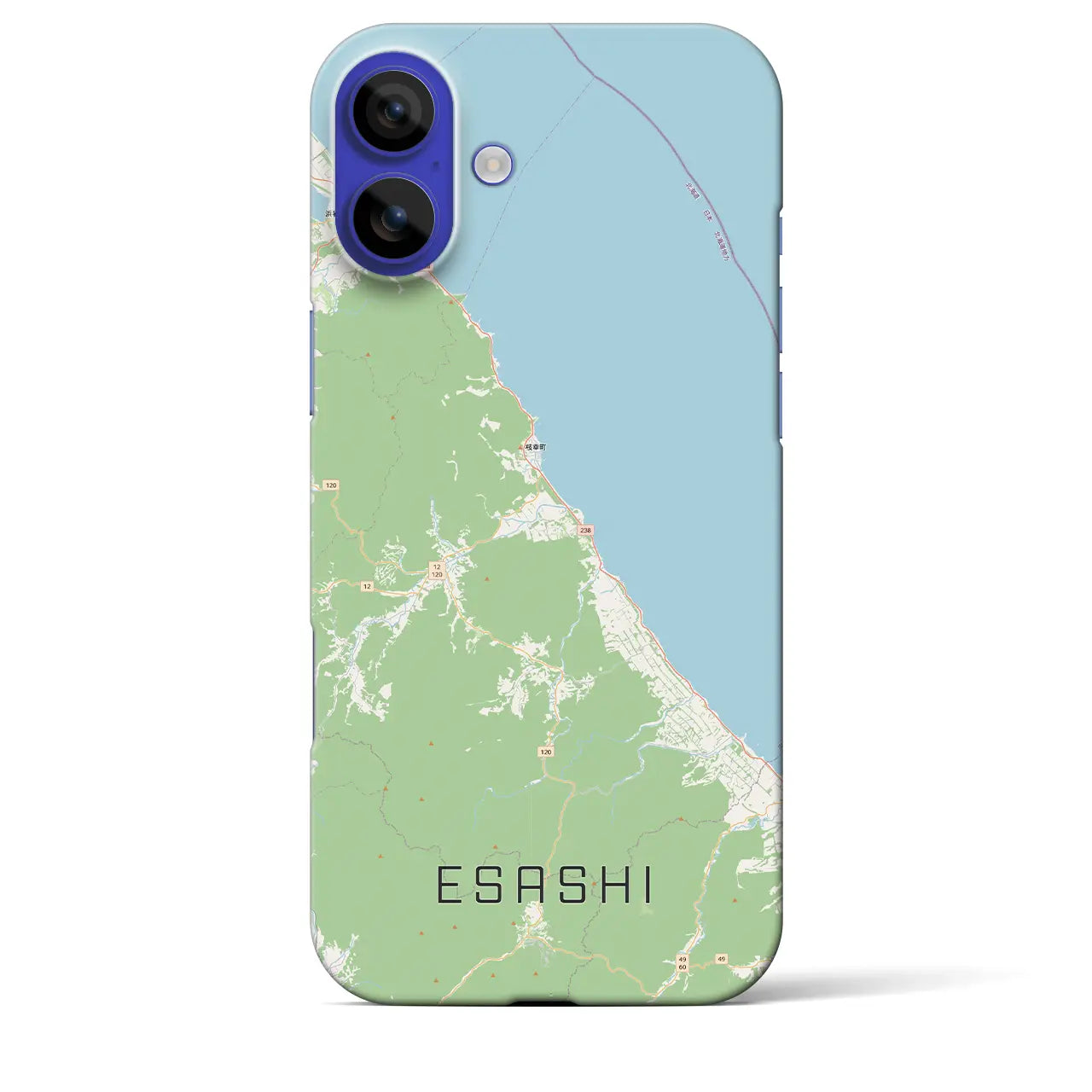 【枝幸（北海道）】地図柄iPhoneケース（バックカバータイプ）