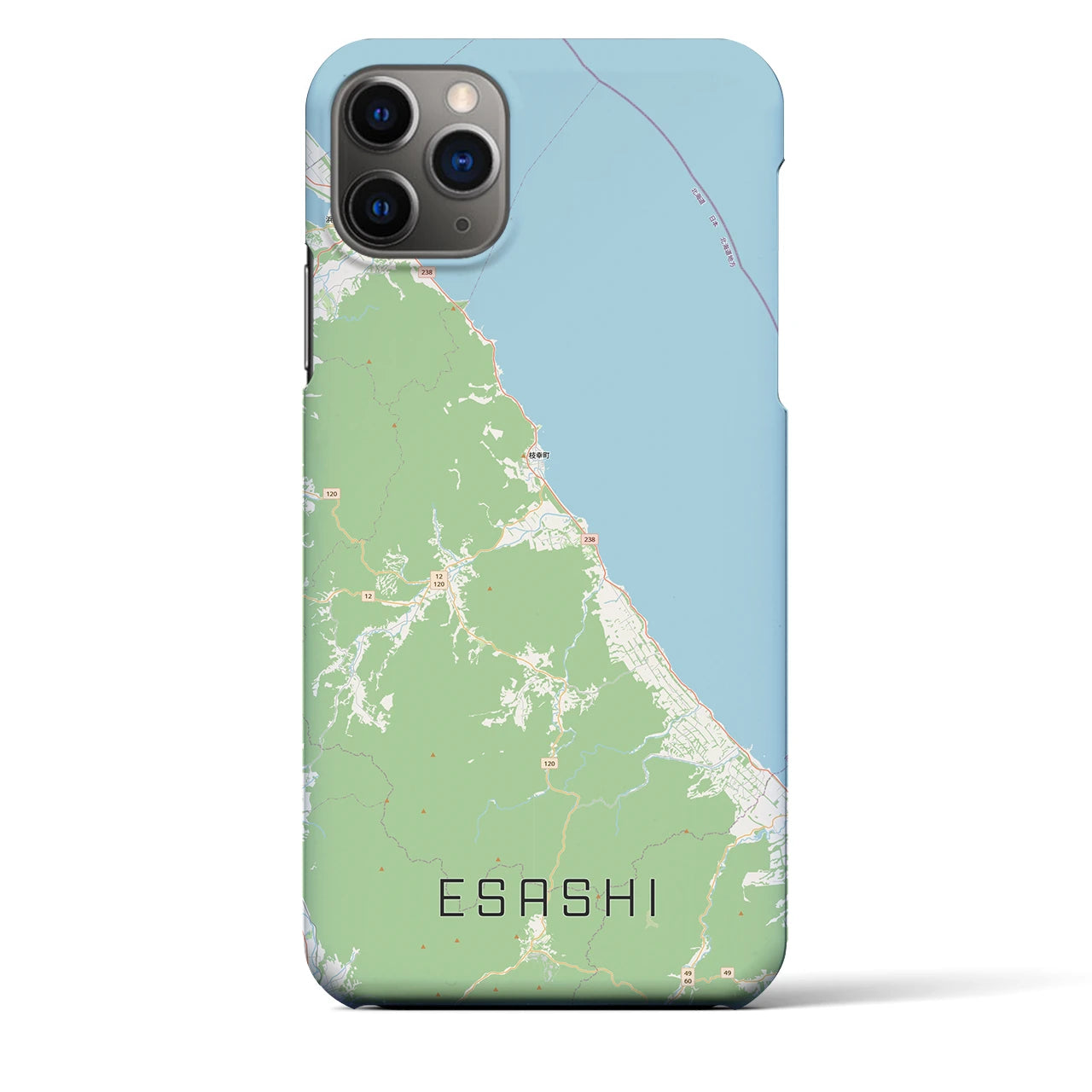 【枝幸（北海道）】地図柄iPhoneケース（バックカバータイプ）