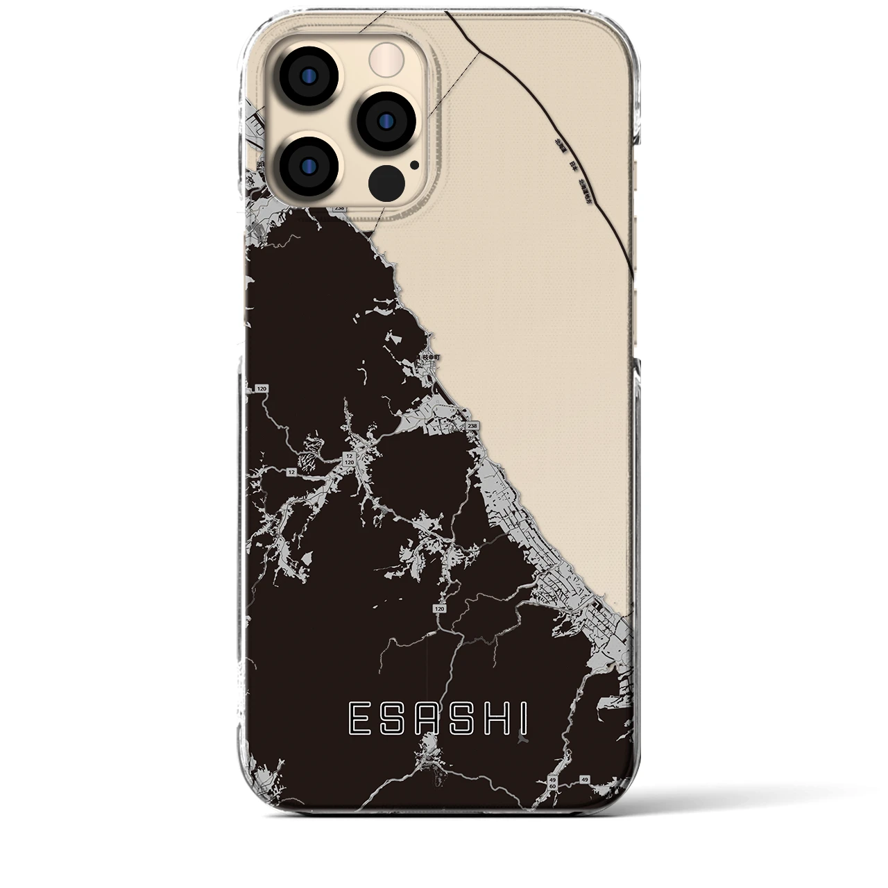 【枝幸（北海道）】地図柄iPhoneケース（クリアタイプ）