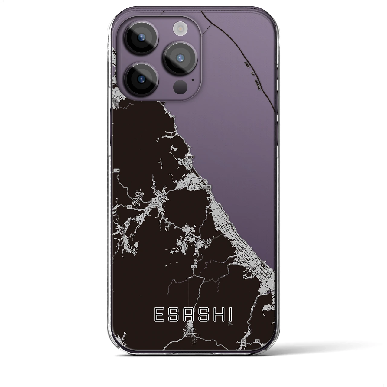 【枝幸（北海道）】地図柄iPhoneケース（クリアタイプ）
