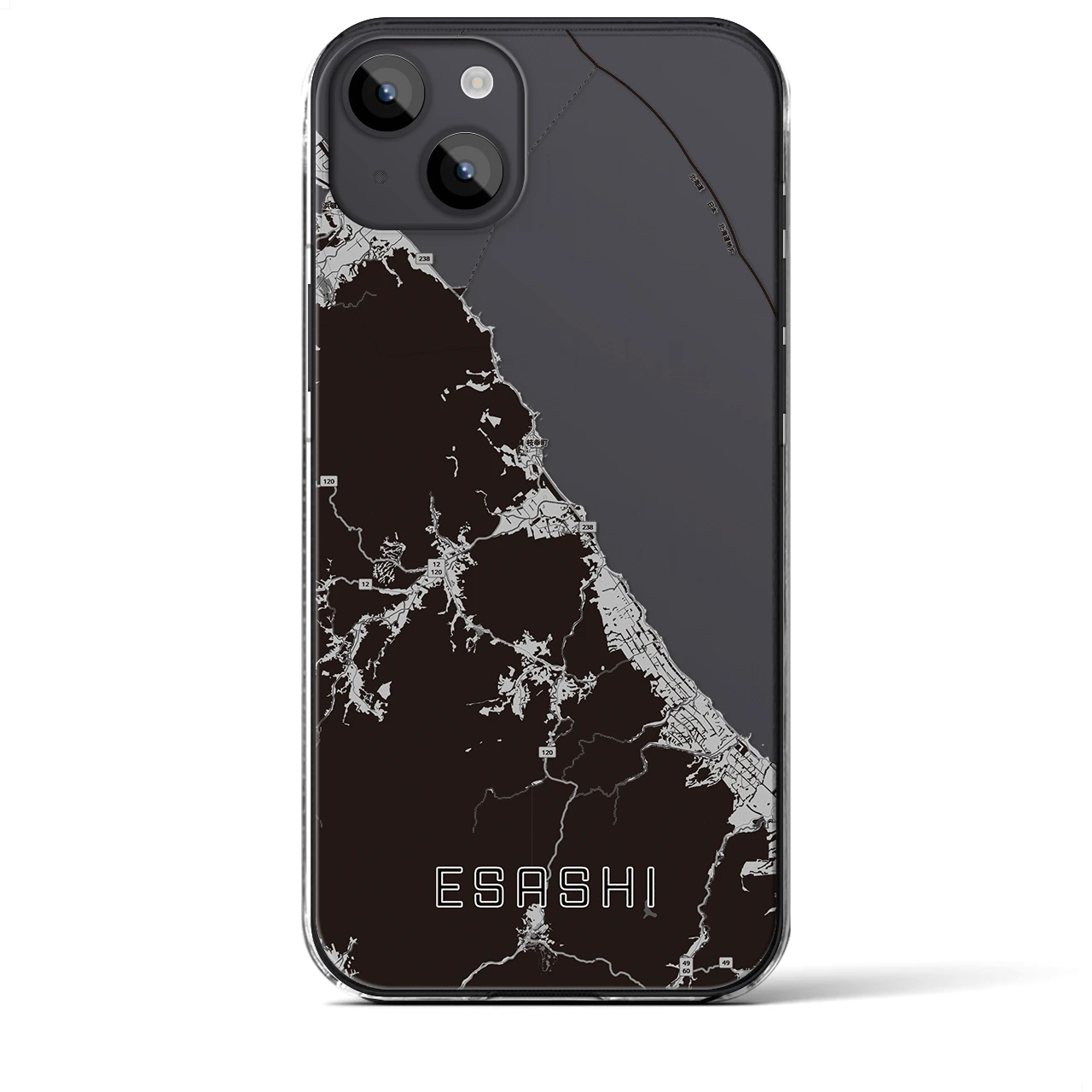 【枝幸（北海道）】地図柄iPhoneケース（クリアタイプ）