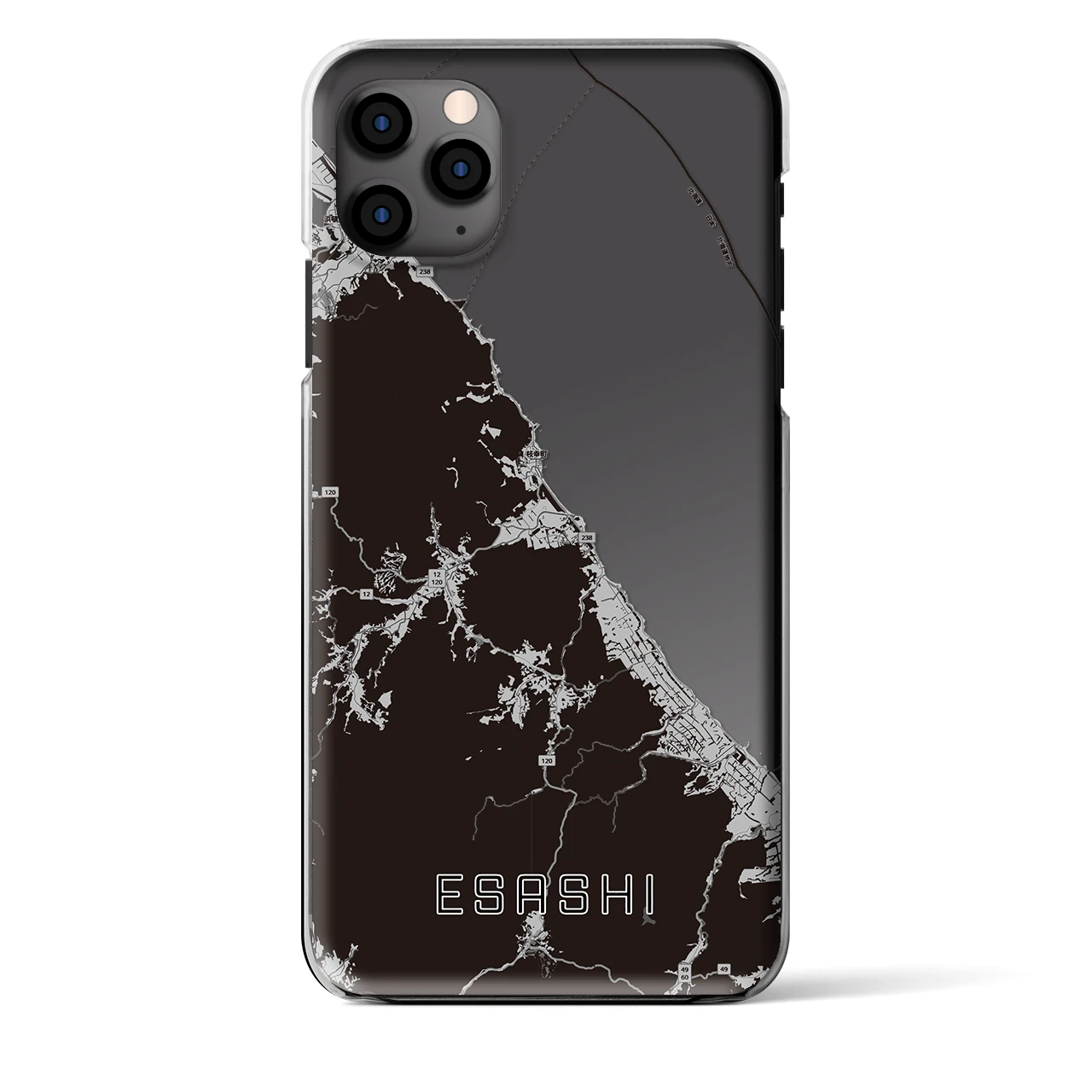 【枝幸（北海道）】地図柄iPhoneケース（クリアタイプ）