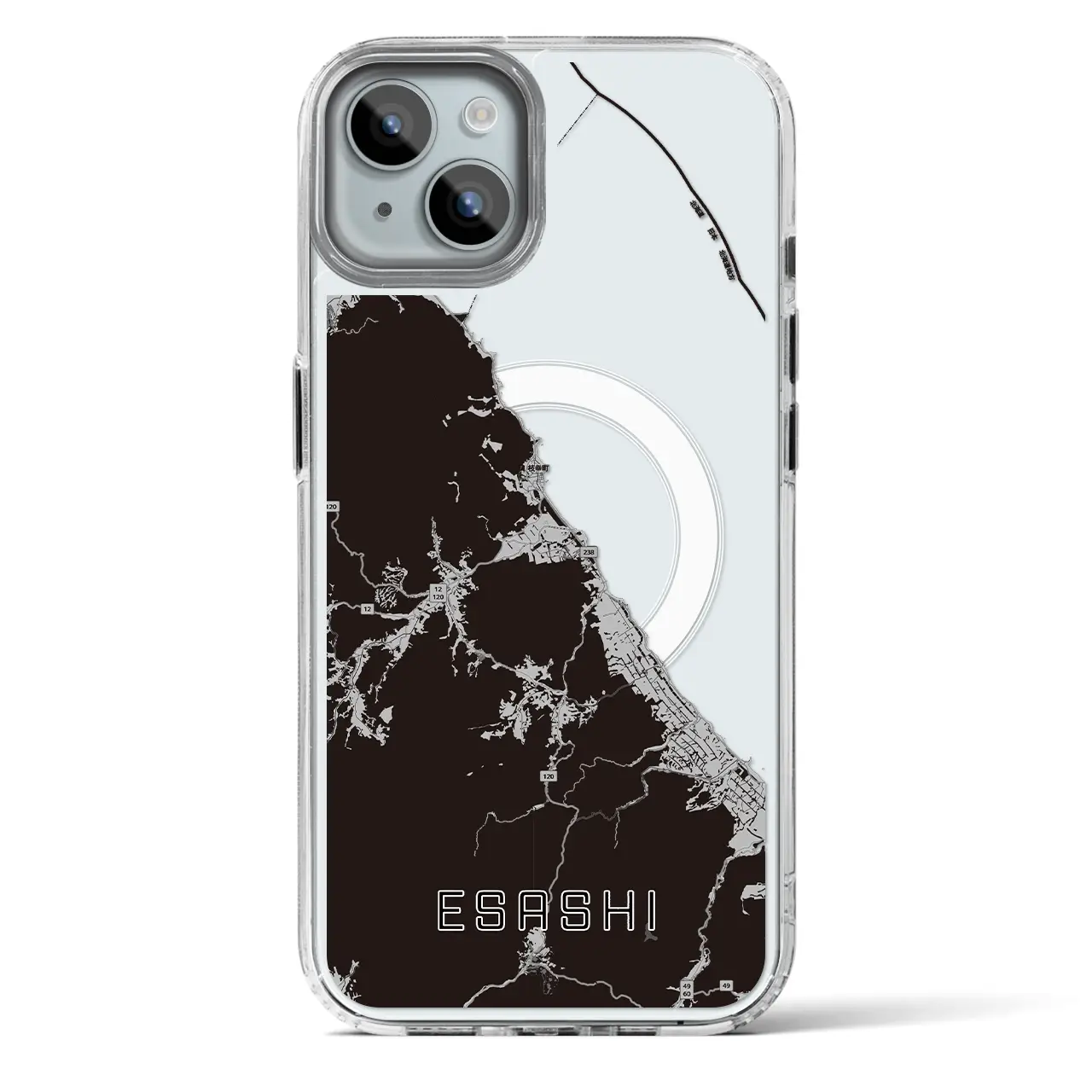 【枝幸（北海道）】地図柄iPhoneケース（MagSafeタイプ）