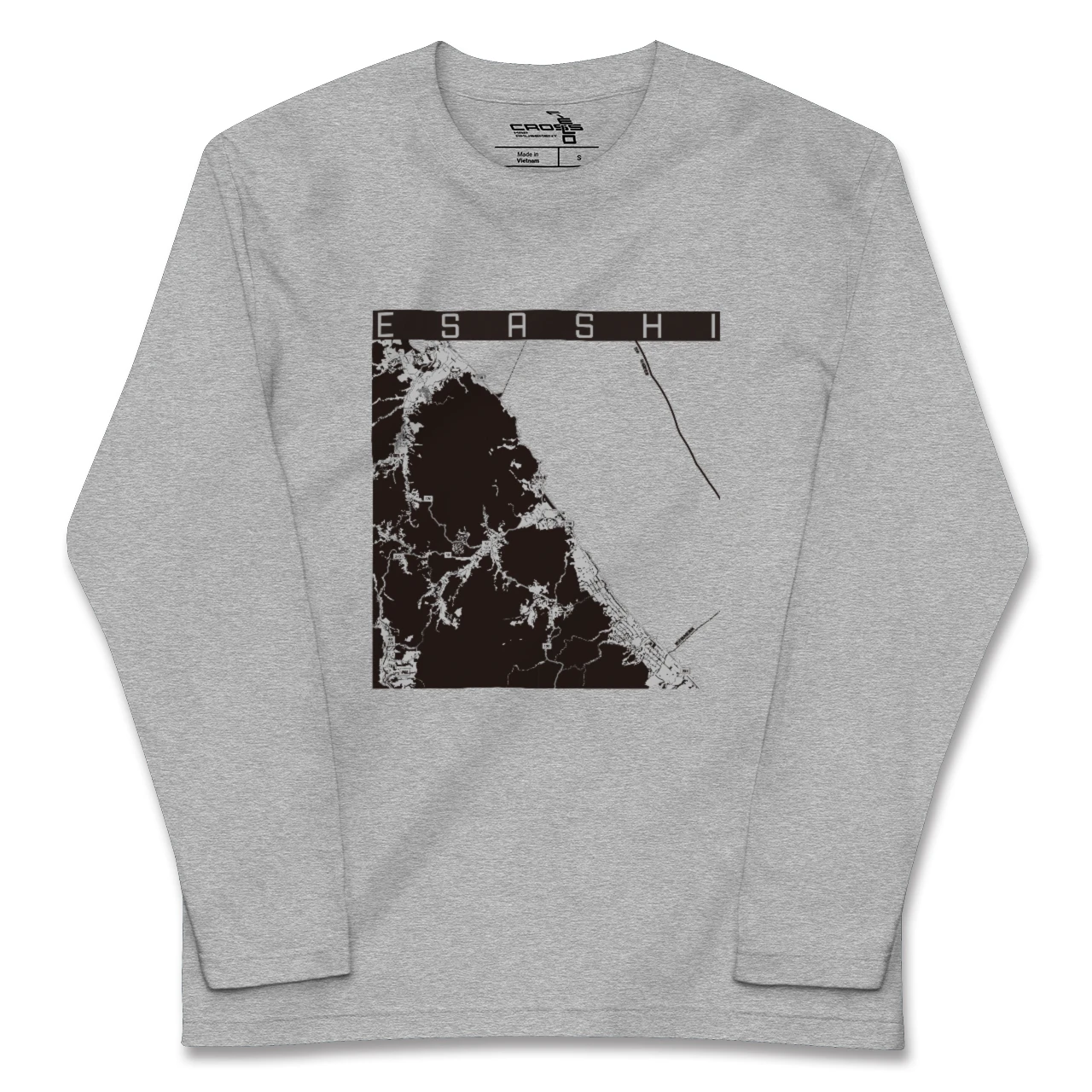 【枝幸（北海道）】地図柄ロングスリーブTシャツ