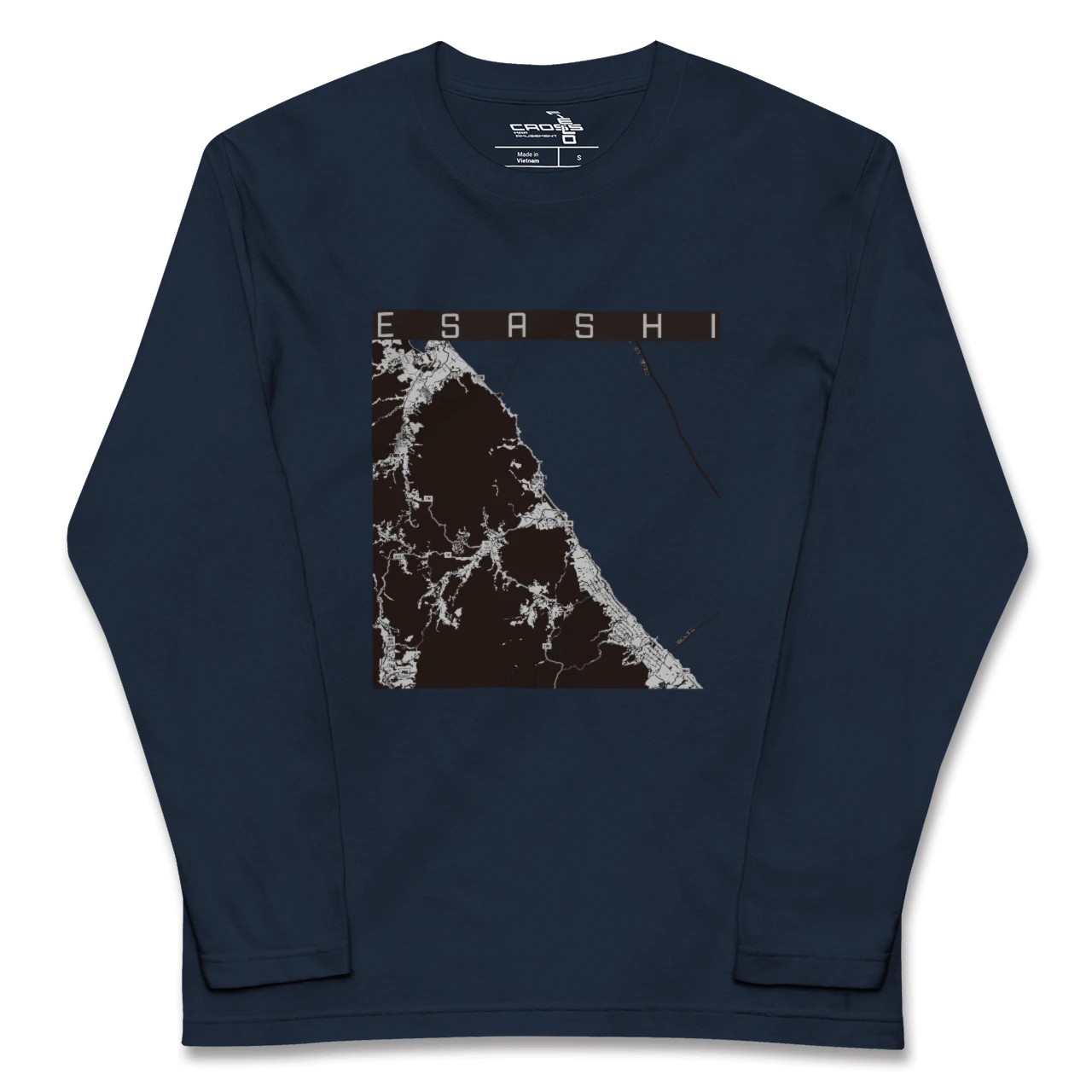 【枝幸（北海道）】地図柄ロングスリーブTシャツ