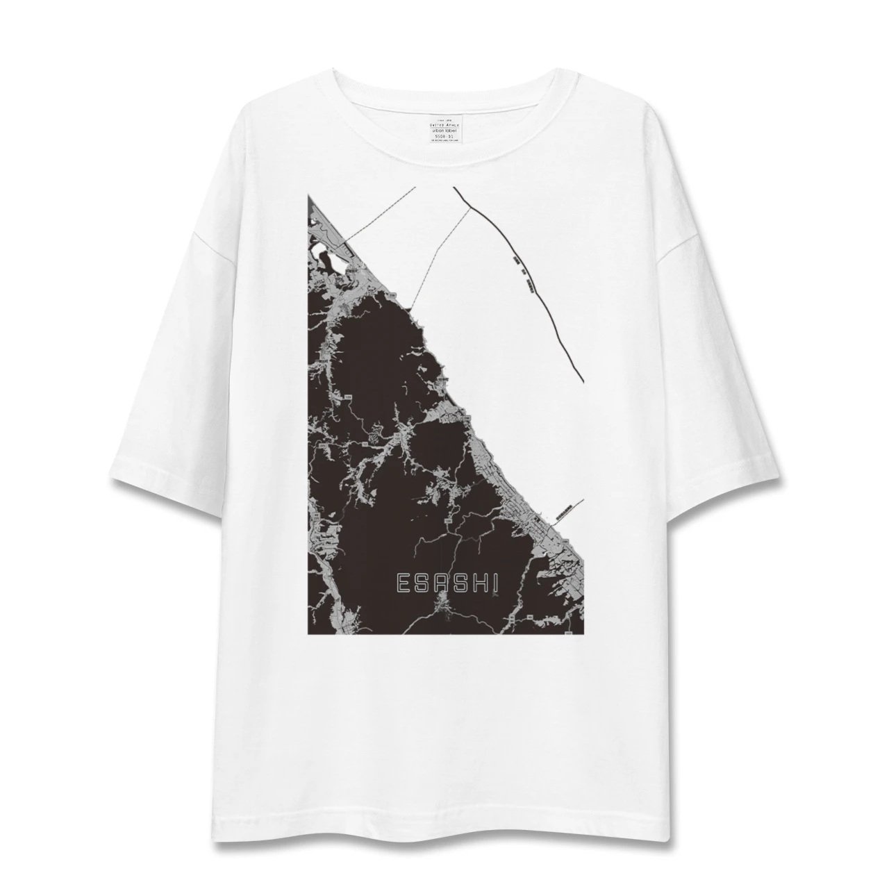 【枝幸（北海道）】地図柄ビッグシルエットTシャツ