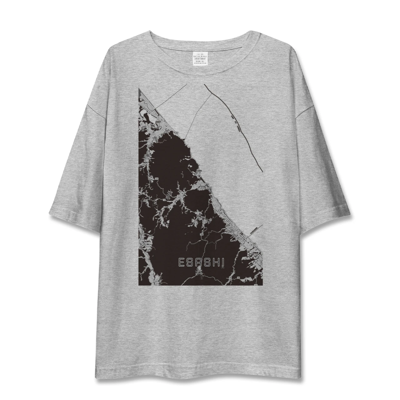 【枝幸（北海道）】地図柄ビッグシルエットTシャツ