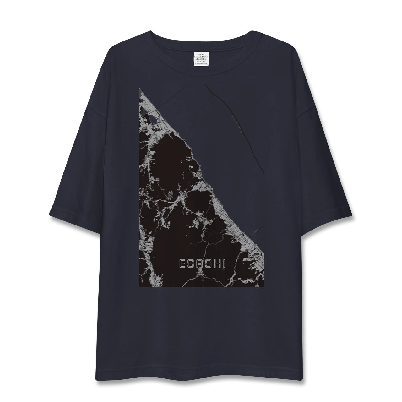 【枝幸（北海道）】地図柄ビッグシルエットTシャツ