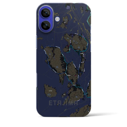 【江田島2（広島県）】地図柄iPhoneケース（バックカバータイプ）