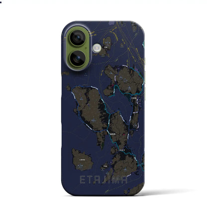 【江田島2（広島県）】地図柄iPhoneケース（バックカバータイプ）