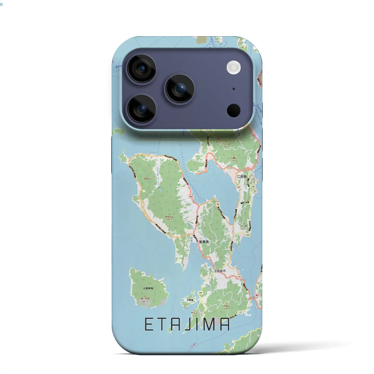 【江田島2（広島県）】地図柄iPhoneケース（バックカバータイプ）ナチュラル・iPhone 17 Pro Max 用
