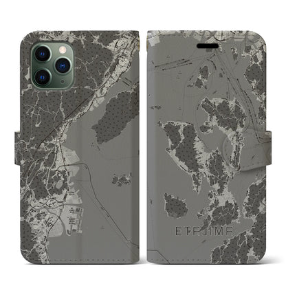 【江田島2（広島県）】地図柄iPhoneケース（手帳タイプ）