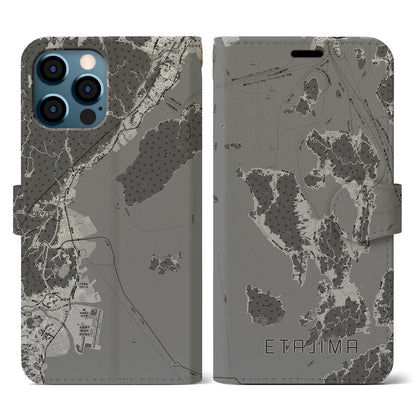 【江田島2（広島県）】地図柄iPhoneケース（手帳タイプ）