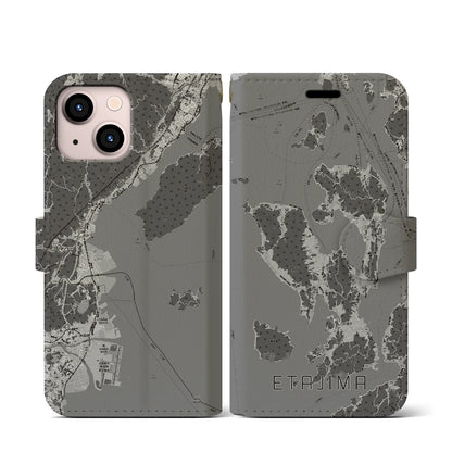 【江田島2（広島県）】地図柄iPhoneケース（手帳タイプ）