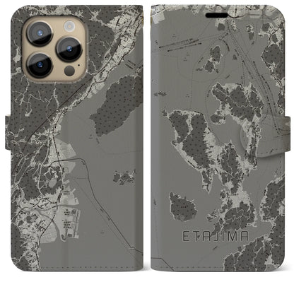 【江田島2（広島県）】地図柄iPhoneケース（手帳タイプ）