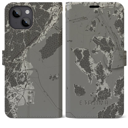 【江田島2（広島県）】地図柄iPhoneケース（手帳タイプ）