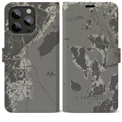 【江田島2（広島県）】地図柄iPhoneケース（手帳タイプ）