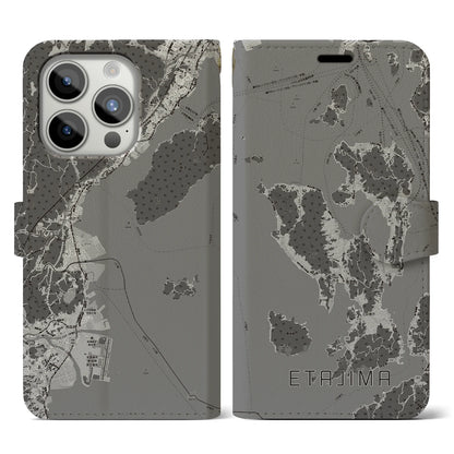 【江田島2（広島県）】地図柄iPhoneケース（手帳タイプ）