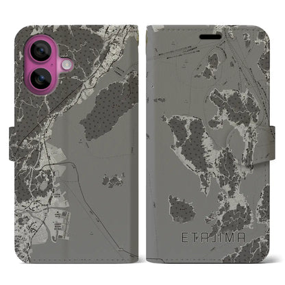 【江田島2（広島県）】地図柄iPhoneケース（手帳タイプ）