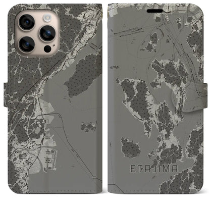 【江田島2（広島県）】地図柄iPhoneケース（手帳タイプ）