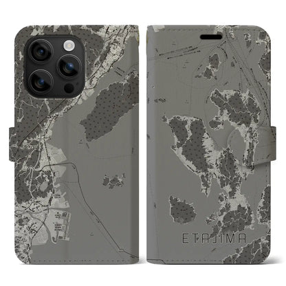 【江田島2（広島県）】地図柄iPhoneケース（手帳タイプ）