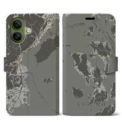 【江田島2（広島県）】地図柄iPhoneケース（手帳タイプ）