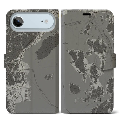 【江田島2（広島県）】地図柄iPhoneケース（手帳タイプ）